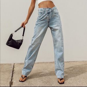 Princess Polly Holly Asymmetric Jeans